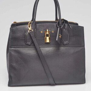 Louis Vuitton Black Leather City Steamer MM Bag